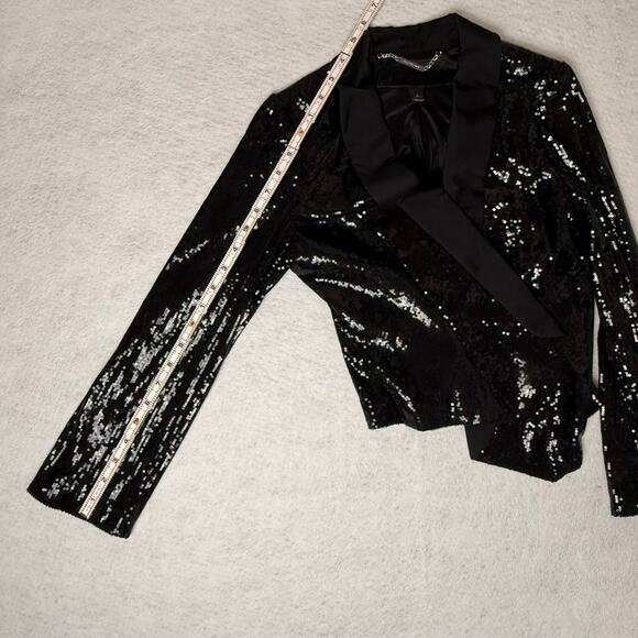 White House Black Market Black Sequin Blazer - Picture 8 of 8